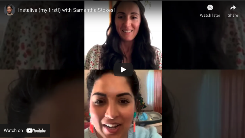 Featured image for “Instalive (my first!) with Samantha Stokes!”